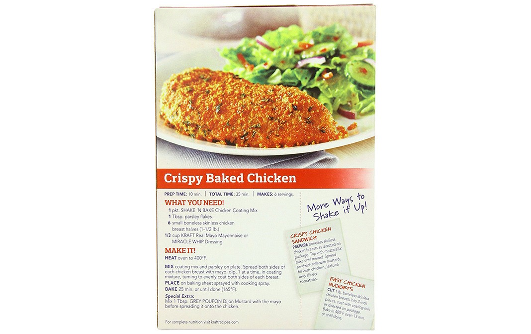 Kraft Shake 'N Bake Original Chicken Seasoned Coating Mix   Box  128 grams